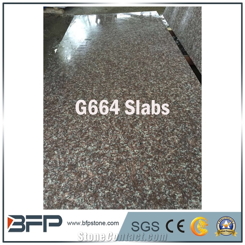 G664 Granite Slabs, Luna Pearl Granite Slabs, Luoyuan Bianbrook Brown, Black Spots Brown Granite, Copper Brown, Fu Rose Granite Slabs/Half Slabs for Kitchen Countertop