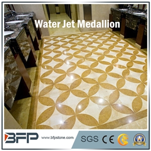 Marble Water Jet Medallion or Multicolor Water Jet Pattern for Background Wall