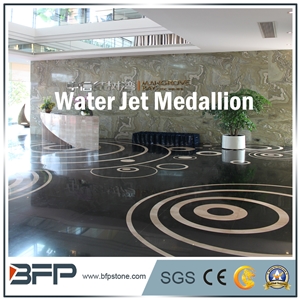 Marble Water Jet Medallion or Multicolor Water Jet Pattern for Background Wall