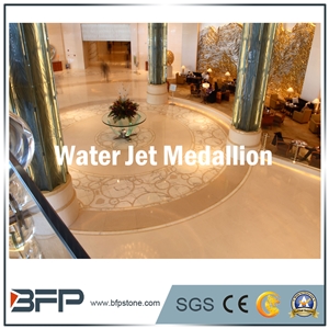 Marble Water Jet Medallion or Water Jet Pattern for Hall and Living Room