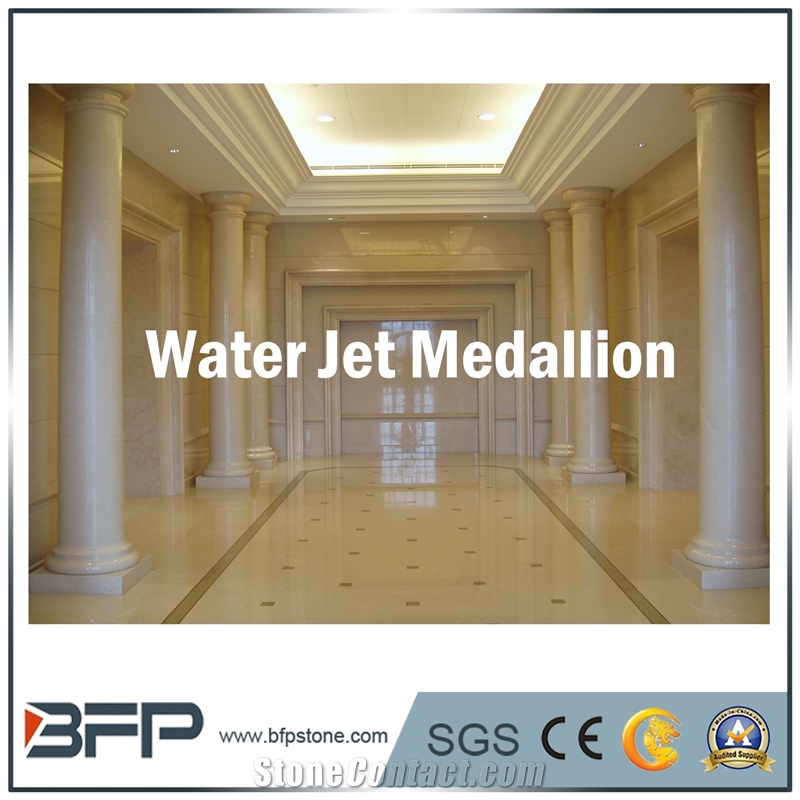 Marble Water Jet Medallion or Water Jet Pattern for Hotel Hall and Lobby