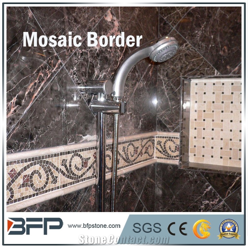 Polished Mosaic,Mosaic Border, Marble Mosaic, Mosaic Tiles
