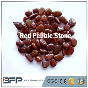 Red Pebble, Red River Stone, Highly Polished Pebble