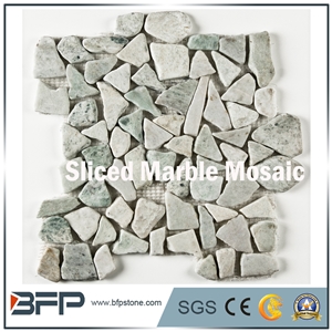Sliced Marble Mosaic, Mosaic Tile, Polished Marble Mosaic