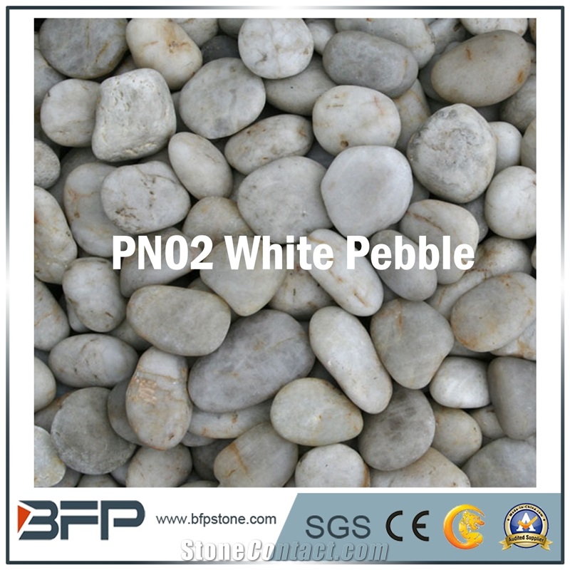 White Pebble, Normal Polished, White River Stone