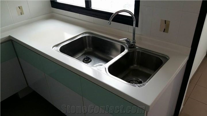 Solid Surface Kitchen Top From Singapore 490741 Stonecontact