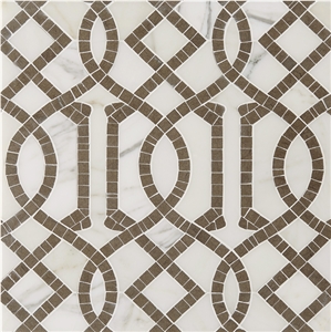Labyrinth V05106-04 Calacatta Borghini and Fosanna Grey (Line in Mosaics)