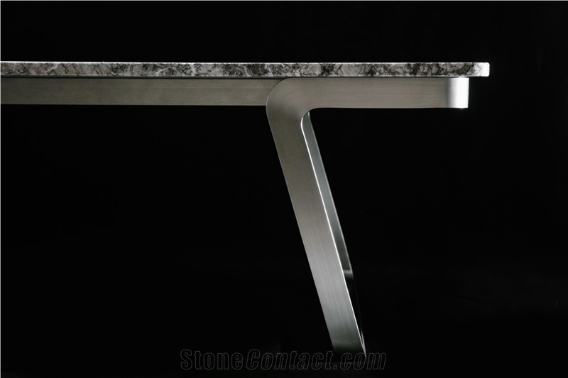 Nordst Rectangular Grey Marble Sofa Table