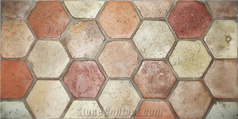 Hexagon Terracotta Floor Tiles from Serbia - StoneContact.com