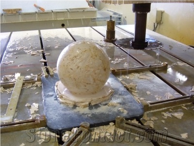 Coralina Ball Being Contoured by Our Cnc Machine