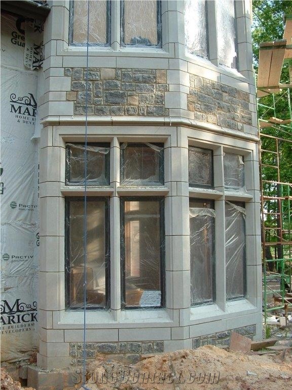 Indiana Buff Custom Limestone Buildings, Walling, Door and Window Surrounds