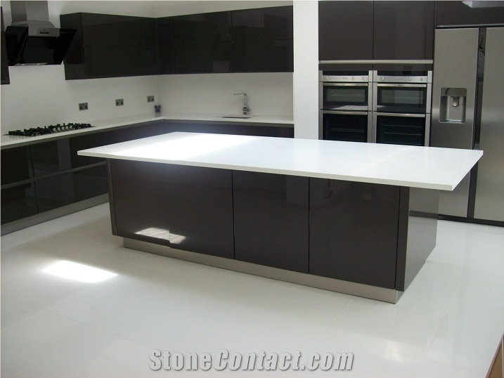 Crema Stelline Solid Surface Kitchen Countertop
