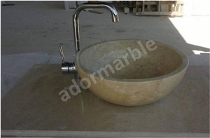 Beige Marble Modern Basin & Sink