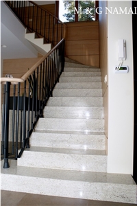 Supreme White Granite Staircase