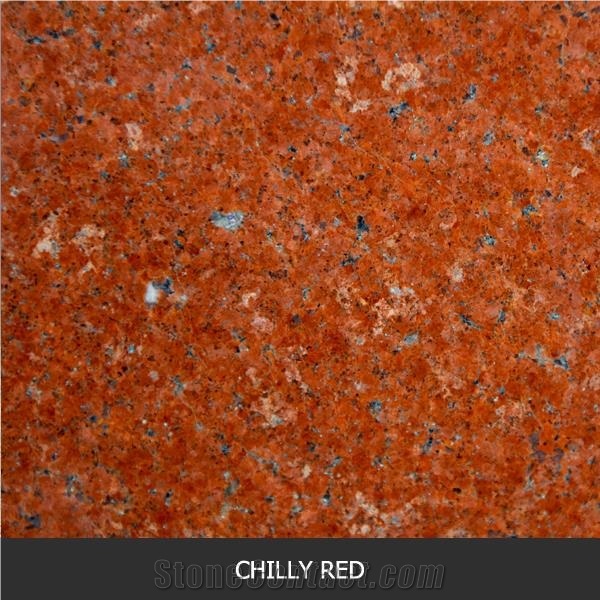 Chilly Red Granite Tiles, Slabs