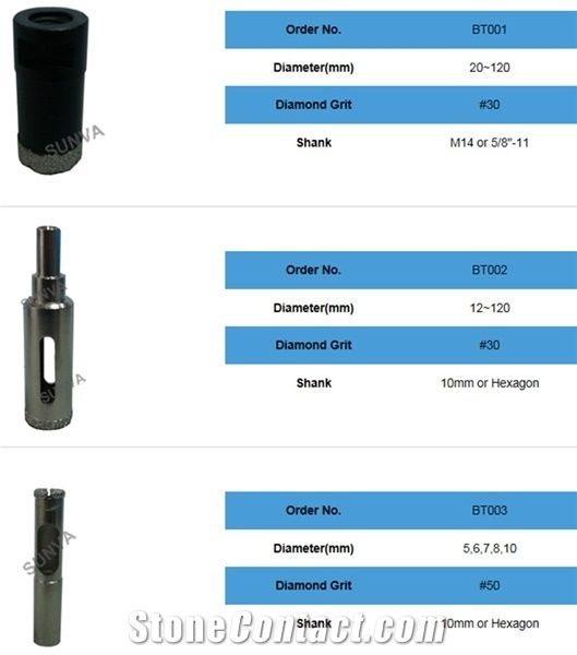 Sunva-Bt002 Brazed Diamond Core Drill/Brazed Tools