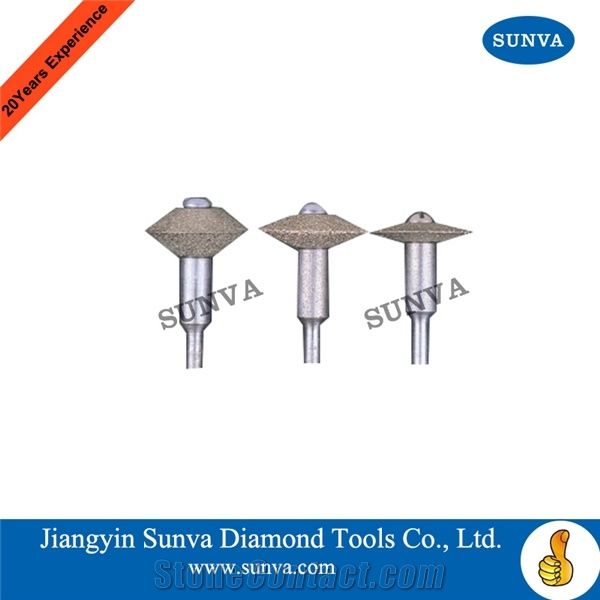 Sunva-Dmv Diamond Mounted V Tools Grinding Wheels 3pcs/Set /Diamond Plated Wheel/Diamond Tools
