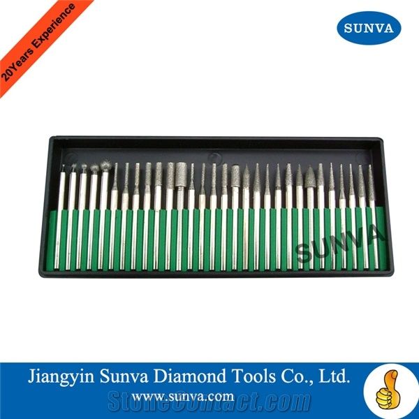 Sunva-Sp-1 Diamond Mounted Points 30pcs/Set /Diamond Burrs /Diamond Tools