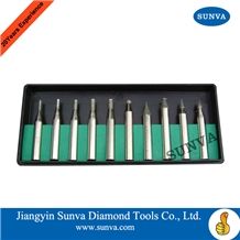 Sunva-Ss Diamond Mounted Points 10pcs/Set /Diamond Burrs /Diamond Tools