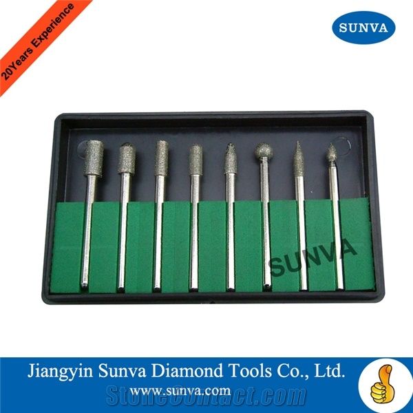 Sunva-Sz-1 Diamond Mounted Points 8pcs/Set /Diamond Burrs /Diamond Tools