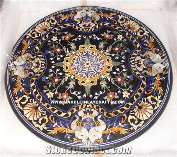 Marble Inlay Pietra Dura Table Top