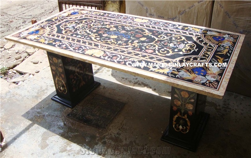 Stone Inlaid Dining Pietra Dura Table Top