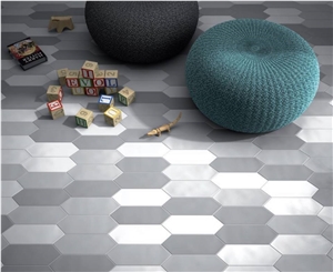 Stretched Hexagons Ceramic Floor Tiles