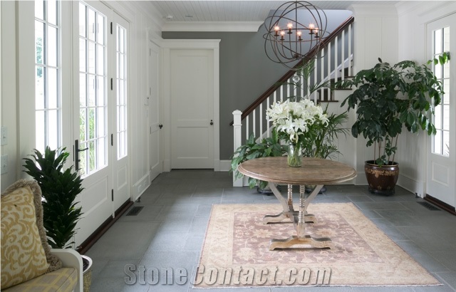 New York Blue Stone Shown with a Thermal Finish Flooring