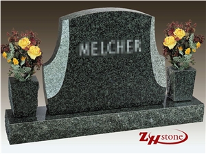 Good Quality Natural Edges Double Side Vases Dakota Red Granite Tombstone Design/ Western Style Tombstones/ Single Monuments/ Monument Design/ Western Style Monuments