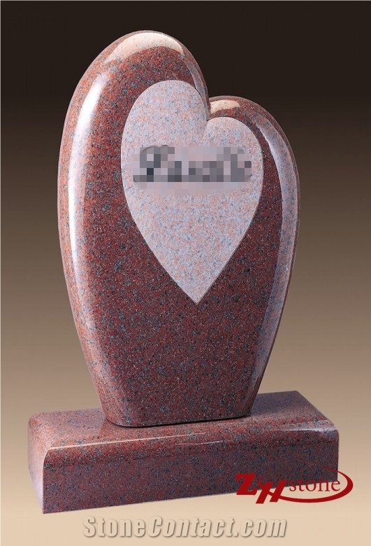 Own Factory Cheap Price Polished Rose Engraving Custom Design Western Style Tombstones/ Single Monument/ Upright Monuments/ Headstones/ Custom Monuments