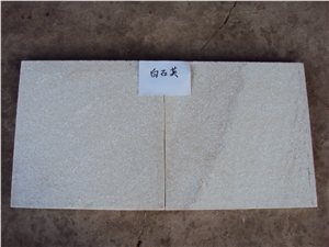Pure White Quartzite Flamed Tiles and Slabs,China White Quartzite Tiles and Slabs
