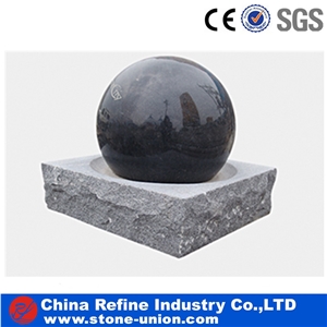 Black Granite Ball Polished , Cheap Fountain