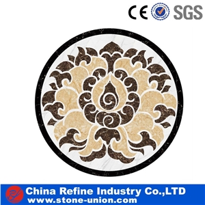 China Marble Water Jet Pattern,Water Jet Marble Floor Medallions, Interior Decoration Marble Design