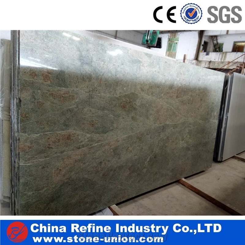 Chinese Green Marble / Sea Wave Green kitchen slabs , Chinese green marble tile 