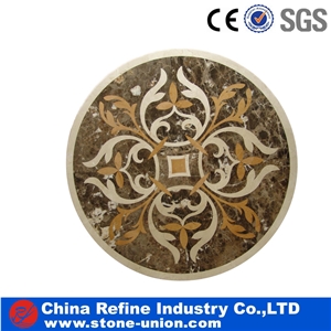 Flower Waterjet Marble Modern Design Floor Pattern,Flower Waterjet Marble Pattern,Foyer Medallion Floor,Waterjet Marble Pattern Floor