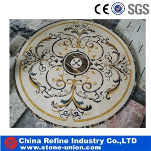 High Quality Marble Mosaic Medallion, Art Marble Flooring,Multicolor Mesh Mounted Mosaic,Indoor Decoration