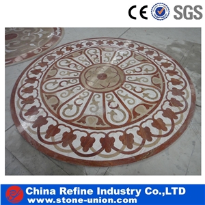 Natural Marble Waterjet Medallio Modern Style and Hot Sale Inlay Floor Design,Luxury Restaurant Floor and Wall Use Marble Inlay Wall Tiles