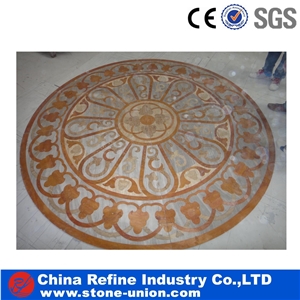 Natural Stone Mosaic Round Medallion,Multicolor Medallion Square Tile,Marble Waterjet Medallion,Stone Mosaic Medallion,Marble Medallion Design