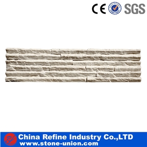 Pure White Mountain Surface Culture Stone For Wall Cladding