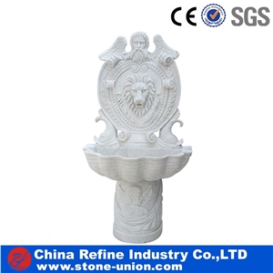White Marble Wall Fountain Statue Landscaping Fountain