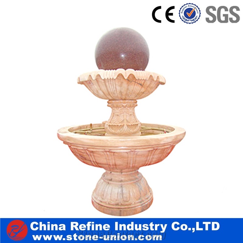 White Onyx Statue , White Polished Fountain From China