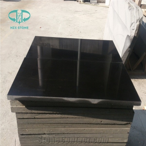 Absolute Black Granite, Mongolian Black Granite Tiles and Small Slabs,Flamed Wall Covering,Floor Covering