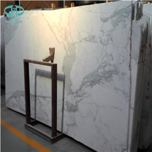 Calacatta Gold Marble Slabs White Marble Honed Slab