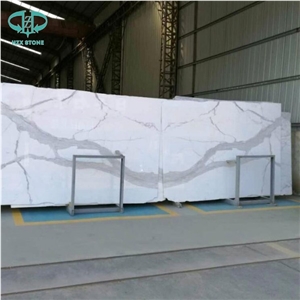 Calacatta Gold Marble Tiles & Slabs, White Marble Honed Book Matched Slabs