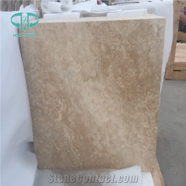 Cross-Cut Beige White Travertine Tiles for Wall and Floor