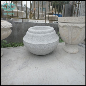 Different Shaped G603 Grey Granite Flower Stand Pot & Planters /Garden Decor Landscaping Stone,Exterior Stone