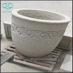 Different Shaped G603 Grey Granite Flower Stand Pot & Planters /Garden Decor Landscaping Stone,Exterior Stone