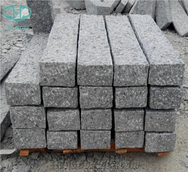 G601 Granite Pineappled Kerbstone, Light Grey,China Grey Granite, Natural Pavers, Granite Kerbstone for Landscaping Kerbstone/Building Stones/Road Stone/Paving Stone/Granite Paving Sets