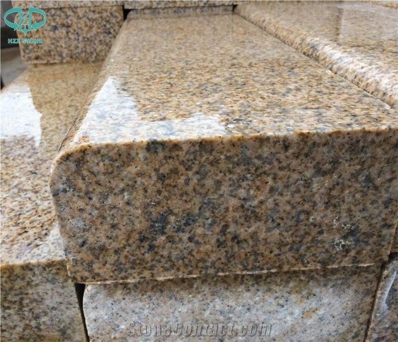 G682 Rusty Yellow Granite Kerb Stone Granite Kerbstone Curbstone Curb Granite Paving Stone