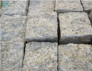 G682 Yellow Granite Cobble Stone Paving Sets Granite Cube Stone Paving Stone Driveway Walkway Patio Garden Landscape Pavers
